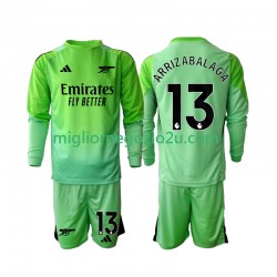 Maglia Arsenal Kepa Arrizabalaga 13 Portiere Bambino Trasferta Divisa 2025-2026 Manica Lunga