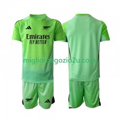 Maglia Arsenal Portiere Bambino Trasferta Divisa 2025-2026 Manica Corta