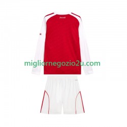 Maglia Arsenal Bambino Casa Divisa 2025-2026 Manica Lunga