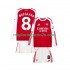 Maglia Arsenal Martin Odegaard 8 Bambino Casa Divisa 2025-2026 Manica Lunga