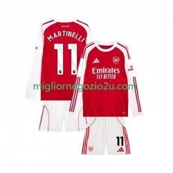 Maglia Arsenal Martin Zubimendi 11 Bambino Casa Divisa 2025-2026 Manica Corta
