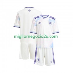 Maglia Aston Villa Bambino Terza Divisa 2025-2026 Manica Corta