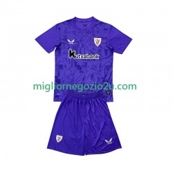 Maglia Athletic Bilbao Portiere Bambino Terza Divisa 2025-2026 Manica Corta