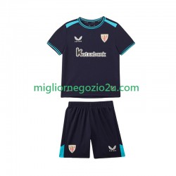 Maglia Athletic Bilbao Bambino Trasferta Divisa 2025-2026 Manica Corta