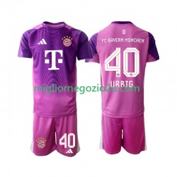 Maglia FC Bayern München Jonas Urbig 40 Portiere Bambino Quarta Divisa 2025-2026 Manica Corta
