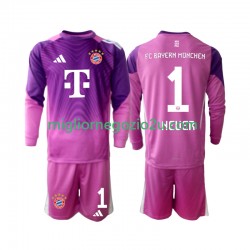 Maglia FC Bayern München Manuel Neuer 1 Portiere Bambino Quarta Divisa 2025-2026 Manica Lunga