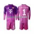 Maglia FC Bayern München Manuel Neuer 1 Portiere Bambino Quarta Divisa 2025-2026 Manica Lunga