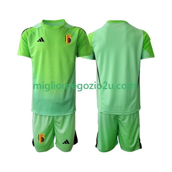 Maglia Belgio Portiere Bambino Casa Divisa 2025 Manica Corta