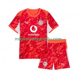Maglia Borussia Dortmund Portiere Bambino Trasferta Divisa 2025-2026 Manica Corta