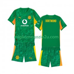 Maglia Borussia Dortmund Portiere Bambino Casa Divisa 2025-2026 Manica Corta
