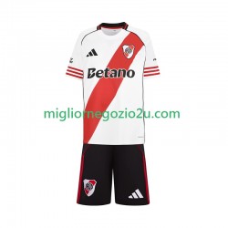 Maglia CA River Plate Bambino Casa Divisa 2025-2026 Manica Corta