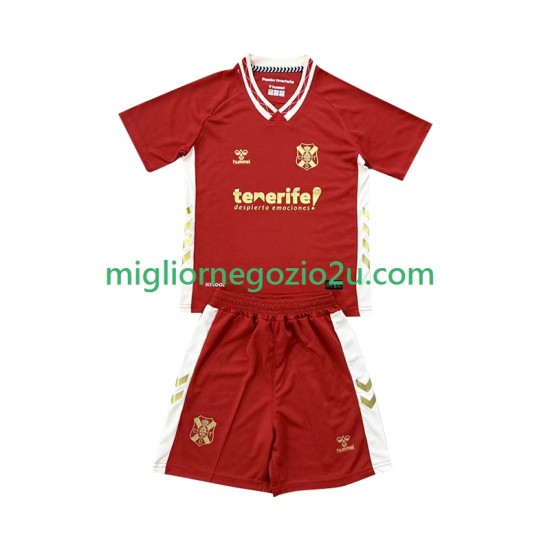 Maglia CD Tenerife Bambino Trasferta Divisa 2025-2026 Manica Corta