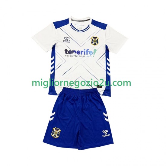 Maglia CD Tenerife Bambino Casa Divisa 2025-2026 Manica Corta