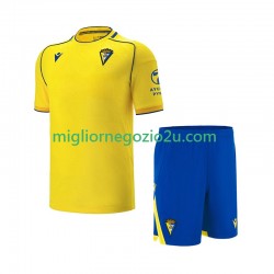 Maglia Cádiz CF Bambino Casa Divisa 2025-2026 Manica Corta