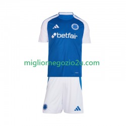 Maglia Cruzeiro Bambino Casa Divisa 2025-2026 Manica Corta