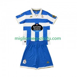 Maglia Deportivo La Coruna Bambino Casa Divisa 2025-2026 Manica Corta