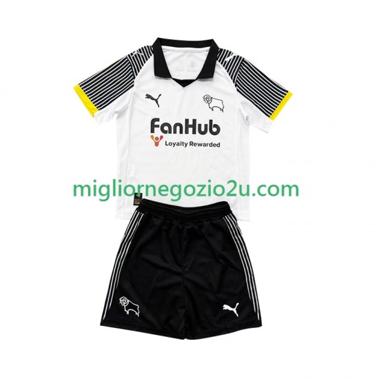 Maglia Derby County Bambino Casa Divisa 2025-2026 Manica Corta