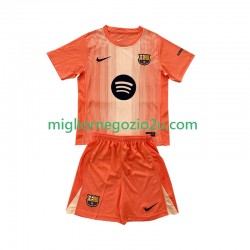 Maglia FC Barcelona Portiere Bambino Quarta Divisa 2025-2026 Manica Corta