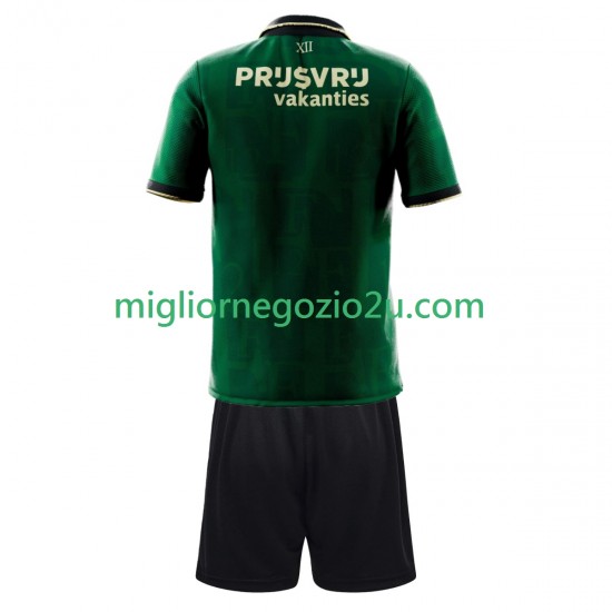 Maglia Feyenoord Rotterdam Bambino Quarta Divisa 2025-2026 Manica Corta