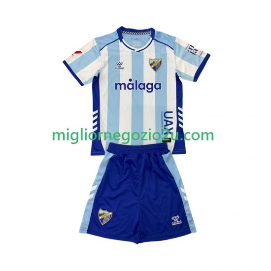 Maglia Málaga CF Bambino Casa Divisa 2025-2026 Manica Corta
