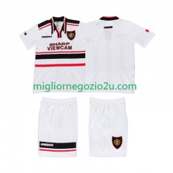 Maglia Manchester United Retro Bambino Trasferta Divisa 1998 Manica Corta
