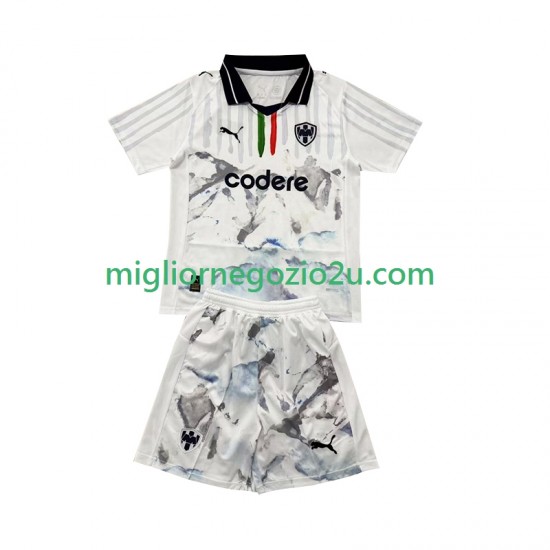 Maglia Monterrey FIFA CWC Bambino Trasferta Divisa 2025 Manica Corta