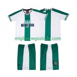 Maglia Nigeria 1996 Retro Bambino Trasferta Divisa Manica Corta