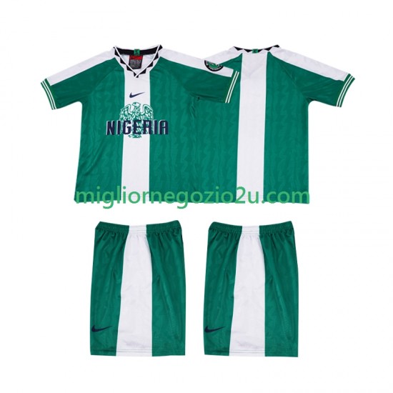Maglia Nigeria 1996 Retro Bambino Casa Divisa Manica Corta