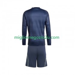 Maglia Real Madrid Bambino Trasferta Divisa 2025-2026 Manica Lunga