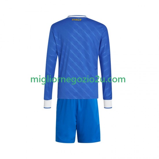 Maglia Real Madrid Bambino Terza Divisa 2025-2026 Manica Lunga