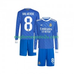 Maglia Real Madrid Valverde 8 Bambino Terza Divisa 2025-2026 Manica Lunga