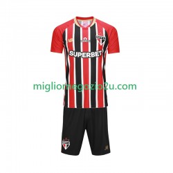 Maglia Sao Paulo Bambino Trasferta Divisa 2025-2026 Manica Corta