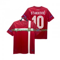 Maglia Serbia STAKKOVIC 10 Retro Uomo Casa Divisa 2010 Manica Corta
