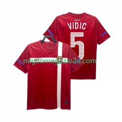 Maglia Serbia VIDIC 5 Retro Uomo Casa Divisa 2010 Manica Corta