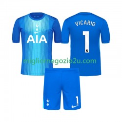 Maglia Tottenham Hotspur Guglielmo Vicario 1 Portiere Bambino Trasferta Divisa 2025-2026 Manica Corta