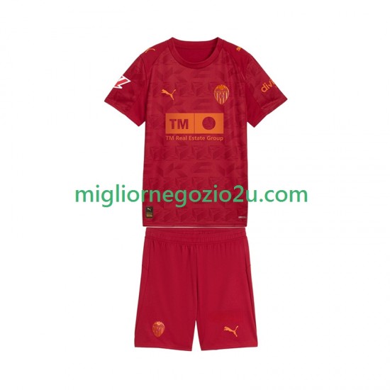 Maglia Valencia CF Bambino Trasferta Divisa 2025-2026 Manica Corta