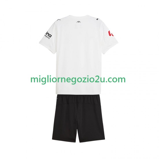 Maglia Valencia CF Bambino Casa Divisa 2025-2026 Manica Corta