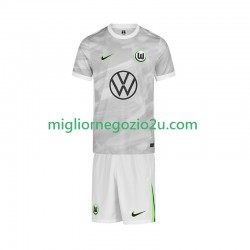 Maglia VfL Wolfsburg Bambino Trasferta Divisa 2025-2026 Manica Corta
