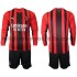 Maglia AC Milan Bambino Casa Divisa 2021-2022 Manica Lunga