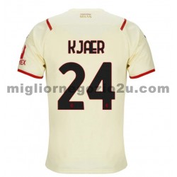 Maglia AC Milan Simon Kjær 24 Trasferta Divisa 2021-2022 Manica Corta