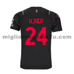Maglia AC Milan Simon Kjær 24 Terza Divisa 2021-2022 Manica Corta