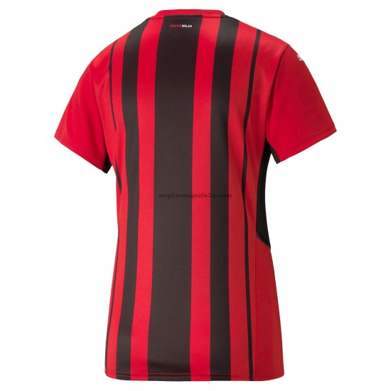 Maglia AC Milan Donna Casa Divisa 2021-2022 Manica Corta