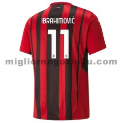 Maglia AC Milan Zlatan Ibrahimovic 11 Casa Divisa 2021-2022 Manica Corta