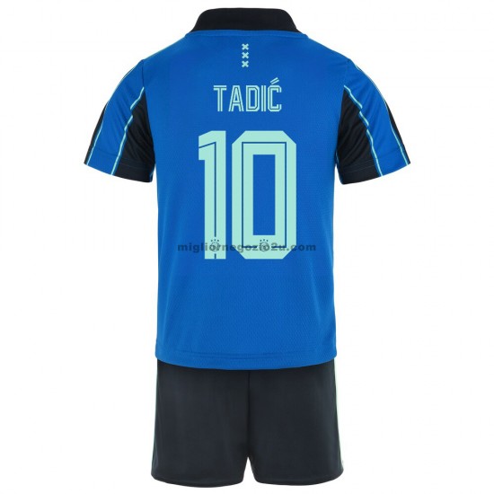 Maglia AFC Ajax Dusan Tadic 10 Bambino Trasferta Divisa 2021-2022 Manica Corta