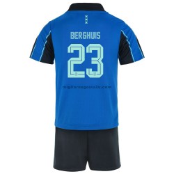 Maglia AFC Ajax Steven Berghuis 23 Bambino Trasferta Divisa 2021-2022 Manica Corta
