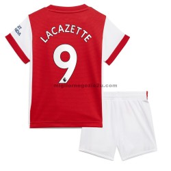 Maglia Arsenal Alexandre Lacazette 9 Bambino Casa Divisa 2021-2022 Manica Corta