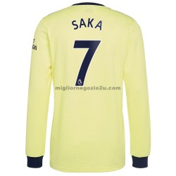 Maglia Arsenal Bukayo Saka 7 Trasferta Divisa 2021-2022 Manica Lunga