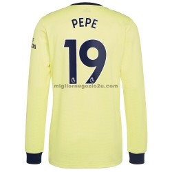 Maglia Arsenal Nicolas Pepe 19 Trasferta Divisa 2021-2022 Manica Lunga