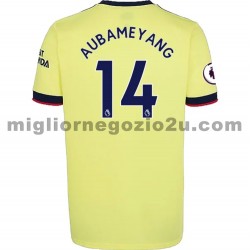 Maglia Arsenal Pierre-Emerick Aubameyang 14 Trasferta Divisa 2021-2022 Manica Corta