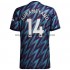 Maglia Arsenal Pierre-Emerick Aubameyang 14 Terza Divisa 2021-2022 Manica Corta